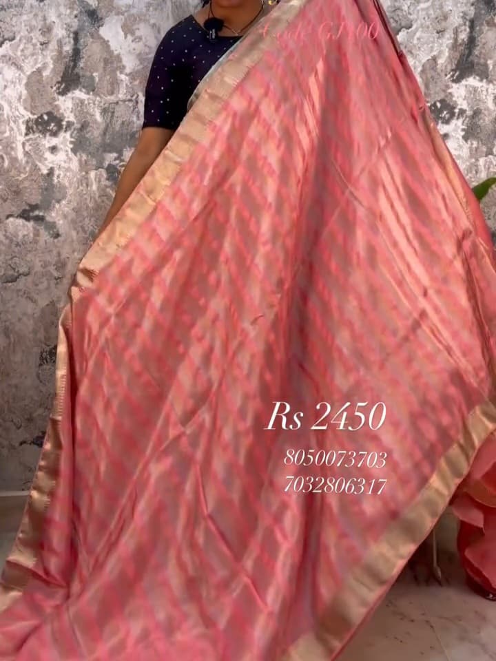 Crushed Gajji Silk Saree