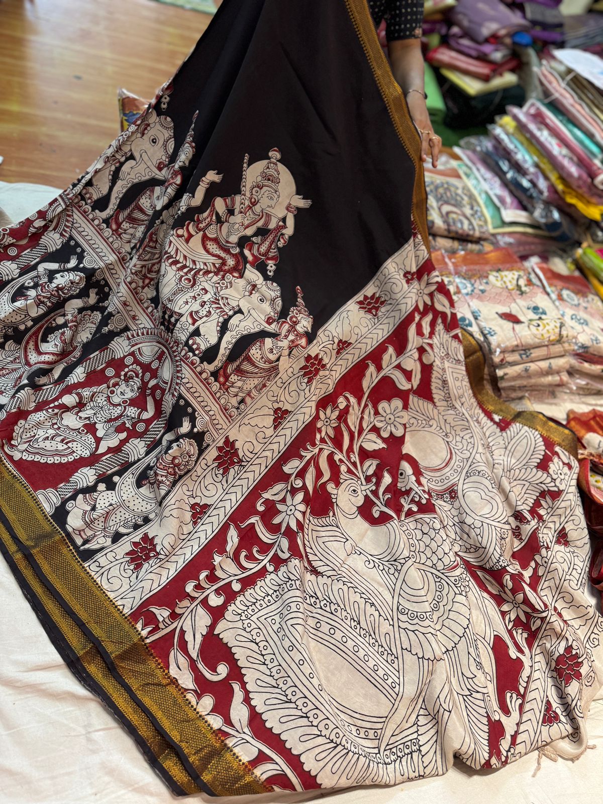 Handmade Pen Kalamkari Silk Saree prebook