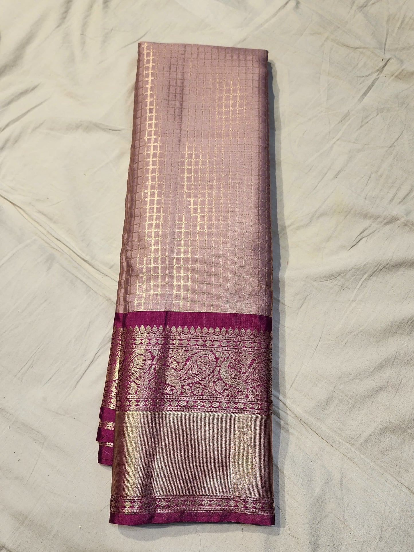Kanchi Checks Pattu Saree