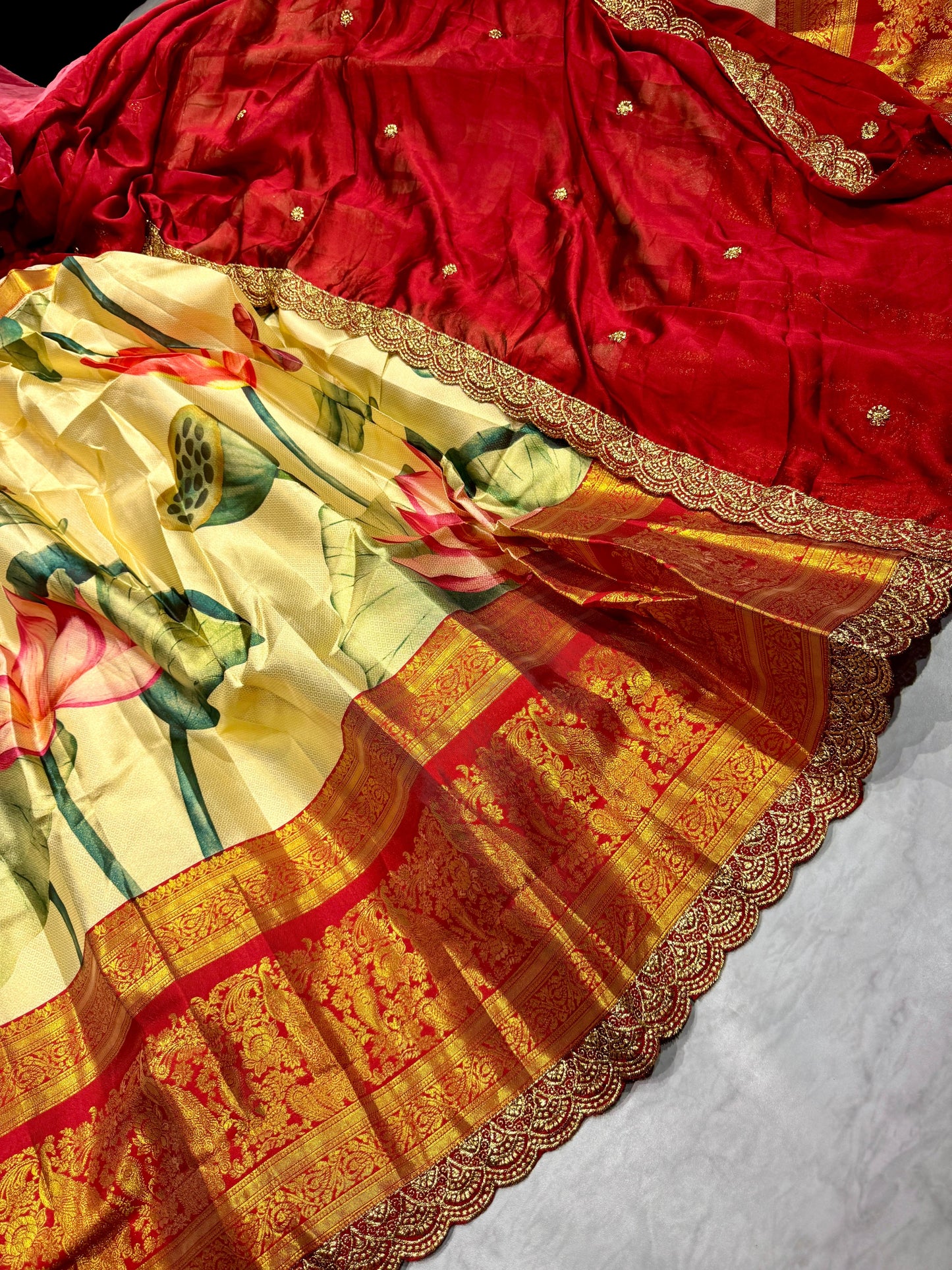 Kanchi Pattu Semi Stitched Lehenga