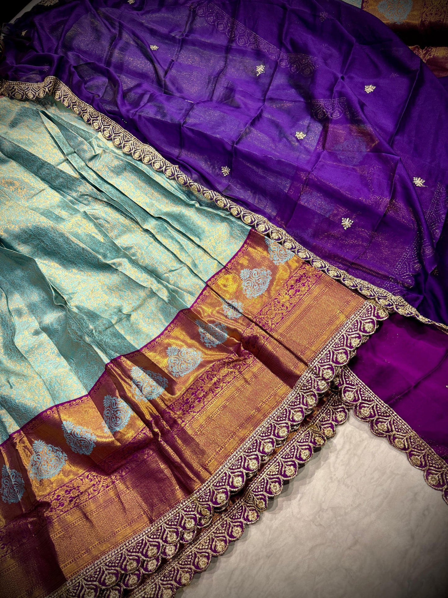 Kanchi Pattu Semi Stitched Lehenga