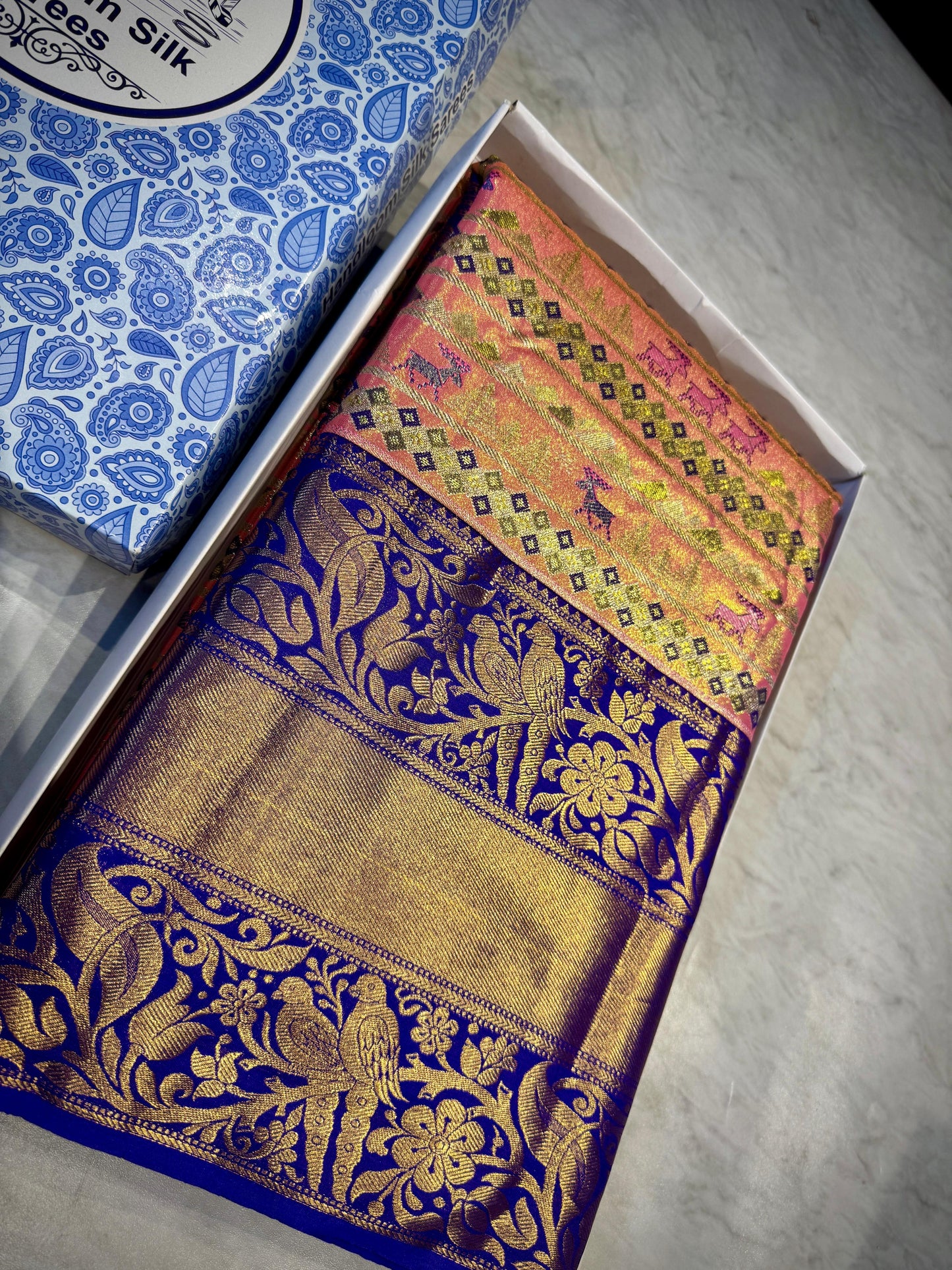 Kanchipuram Meena Weaving Saree