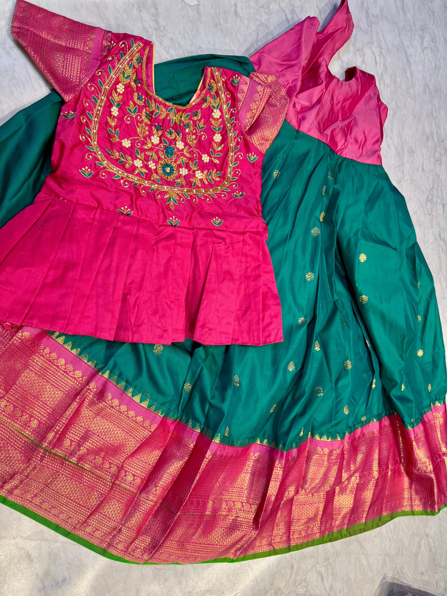 Kids Kanchi Pattu Lehenga
