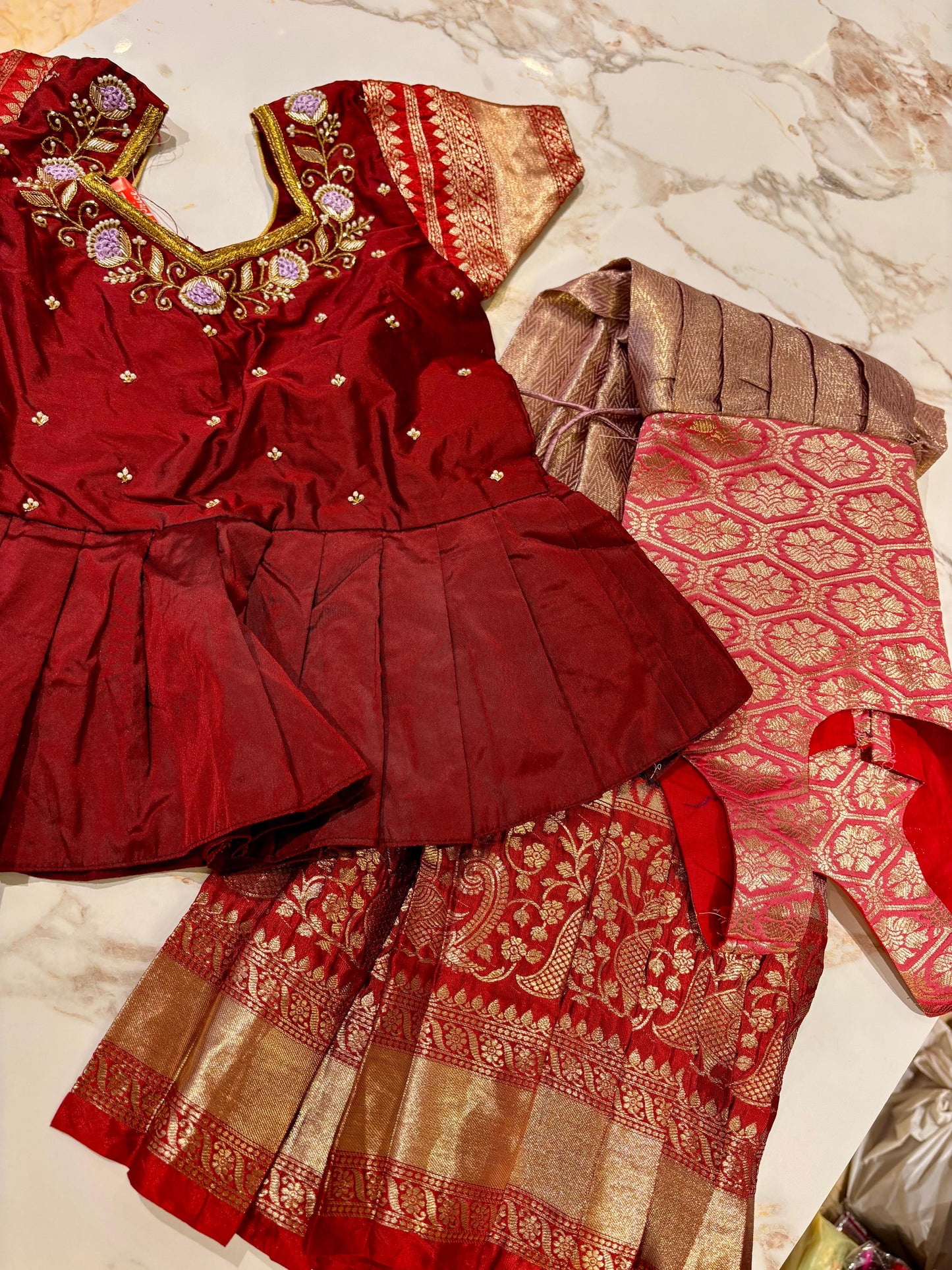 Kids Kanchi Pattu Lehenga