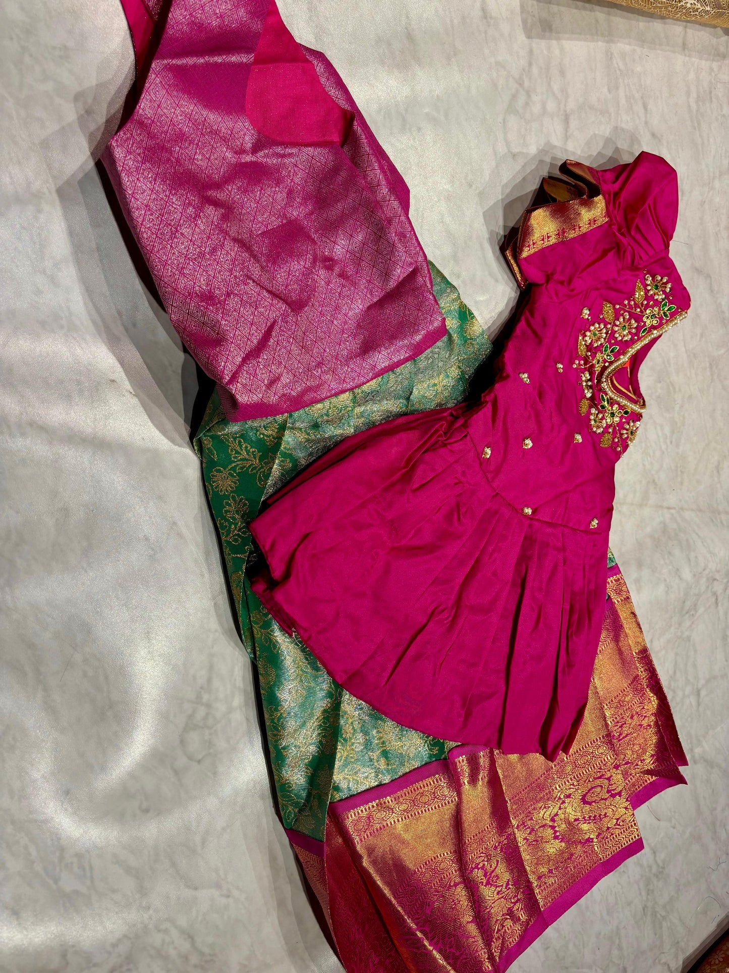 Kids Kanchi Pattu Lehenga