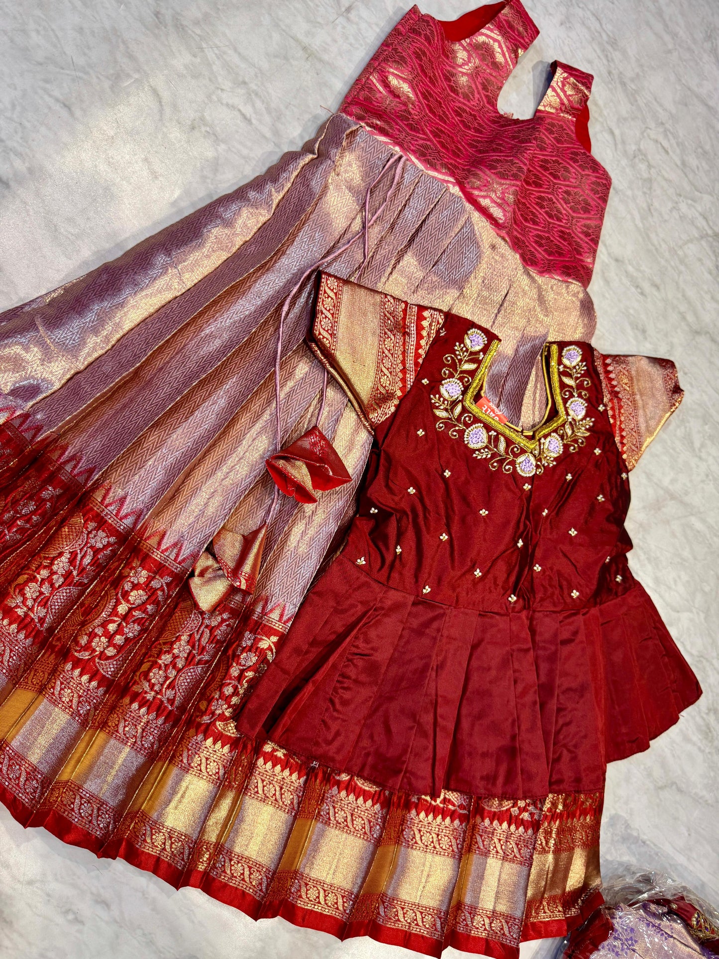 Kids Kanchi Pattu Lehenga