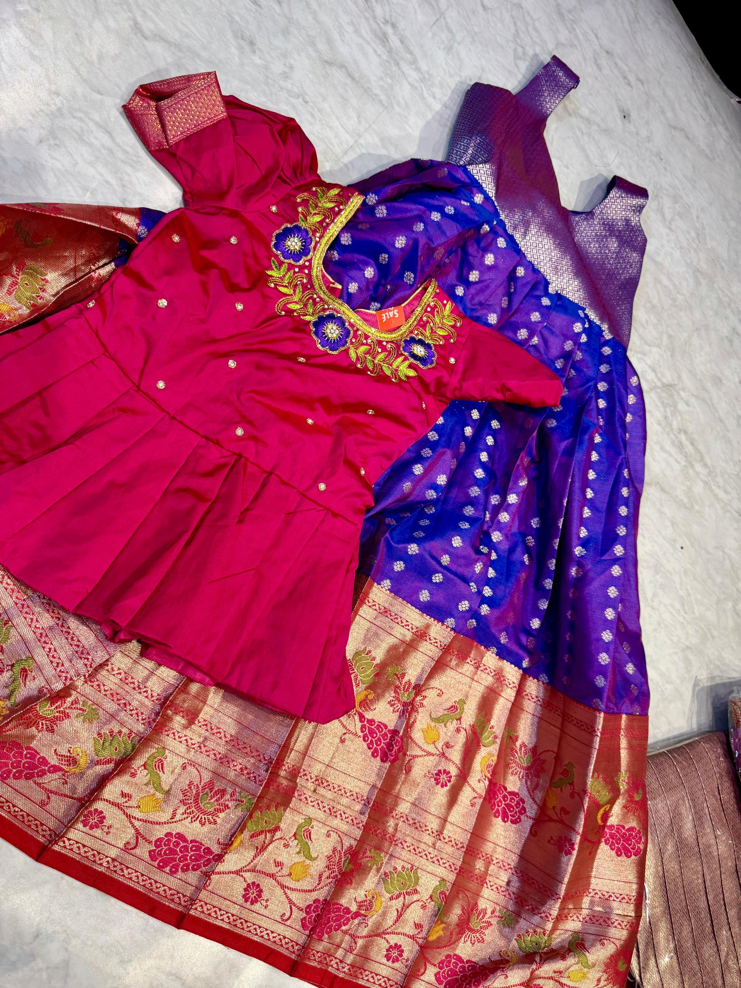 Kids Kanchi Pattu Lehenga