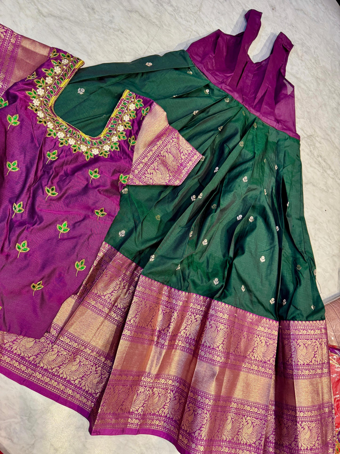 Kids Kanchi Pattu Lehenga