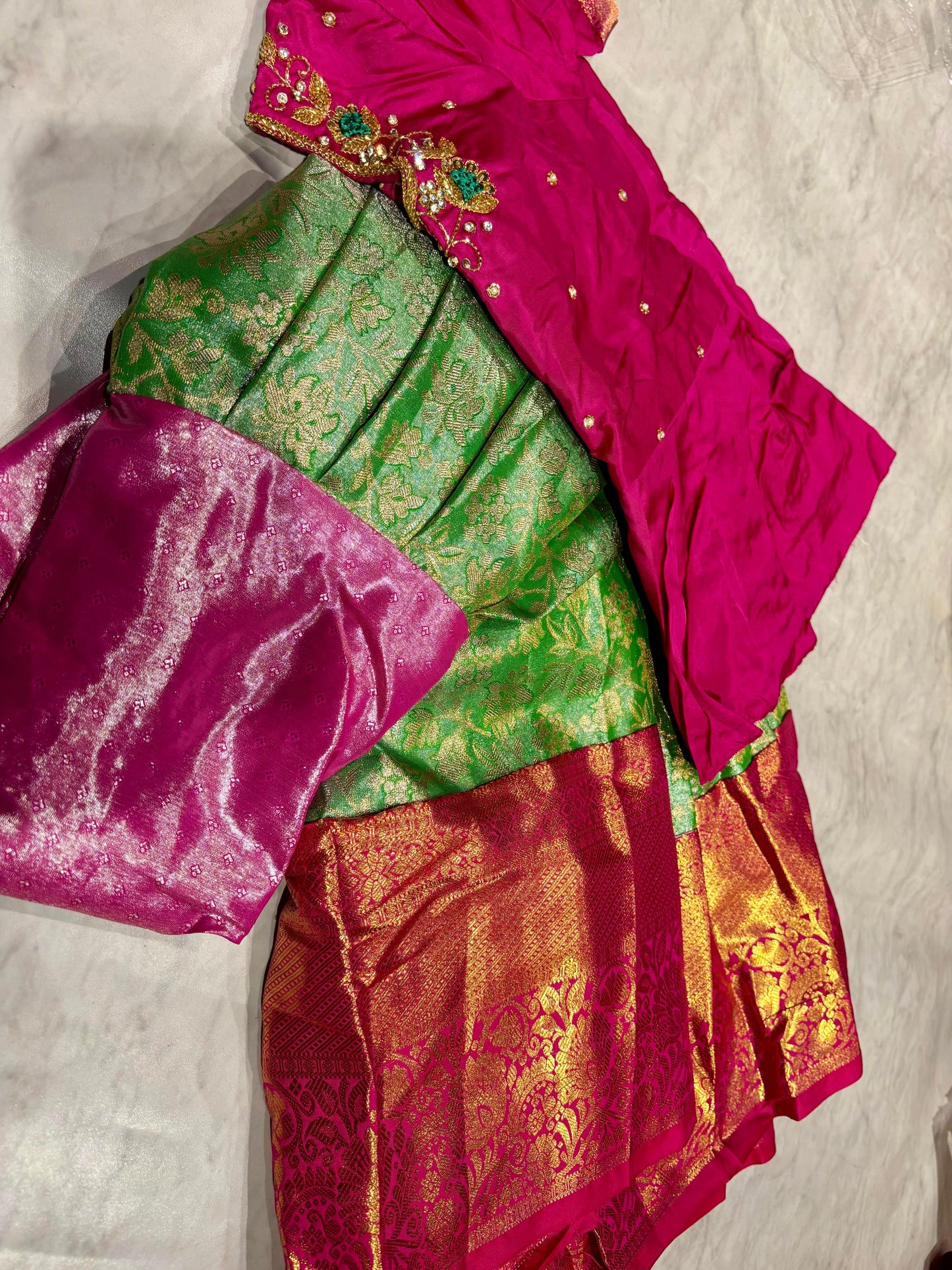 Kids Kanchi Pattu Lehenga