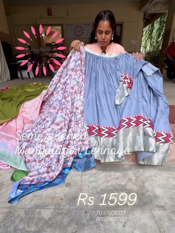 Mangalagiri Semi Stitched Lehenga
Saree
Budget Saree
Nice Saree
Gift for Mother Present for Mother
Gift for mom Present for Mom
Gift for Gf Present for Gf