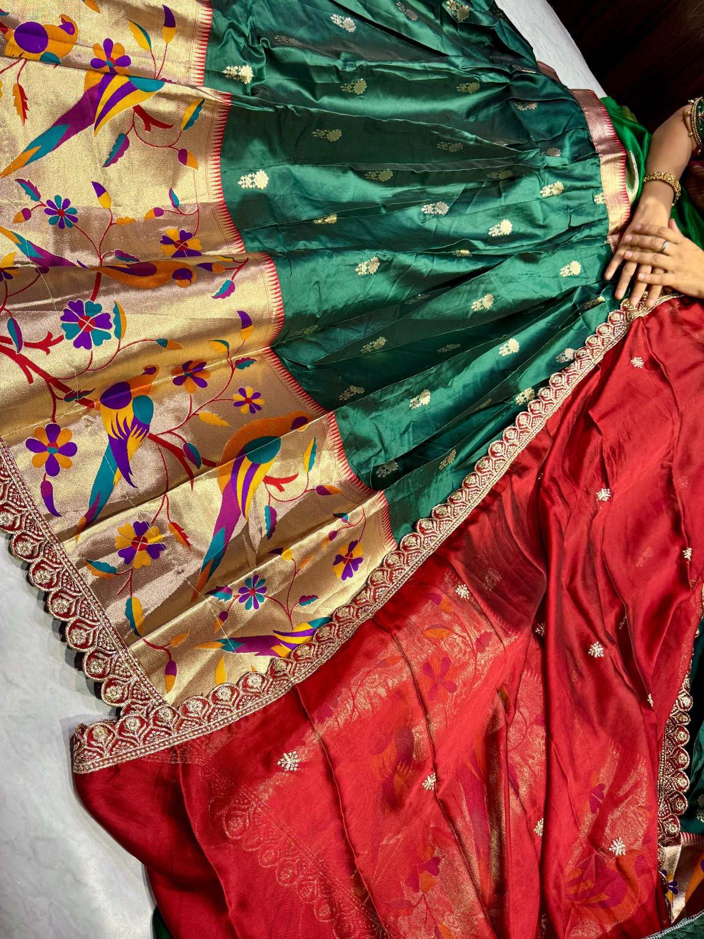 Paithani Semi Stitched Lehenga