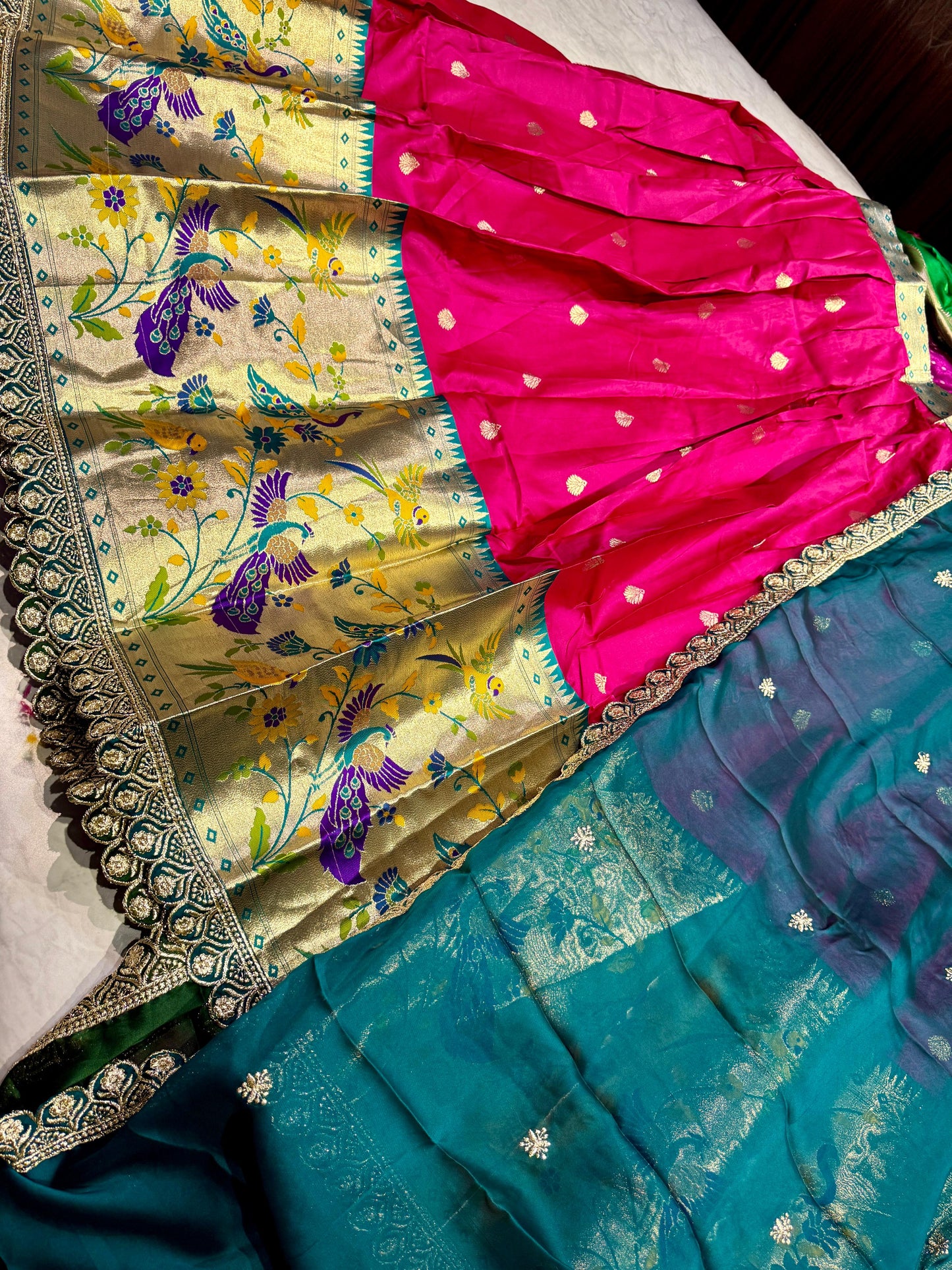 Paithani Semi Stitched Lehenga