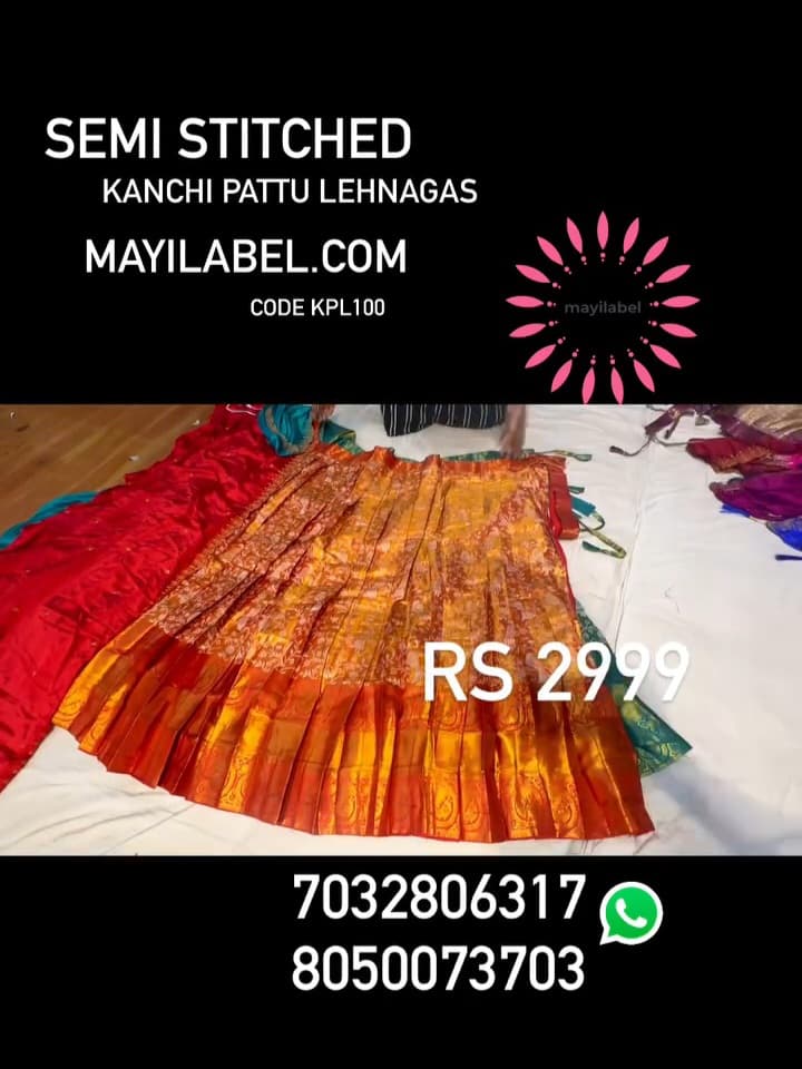 Semi Stitched Kanchi Pattu Lehenga