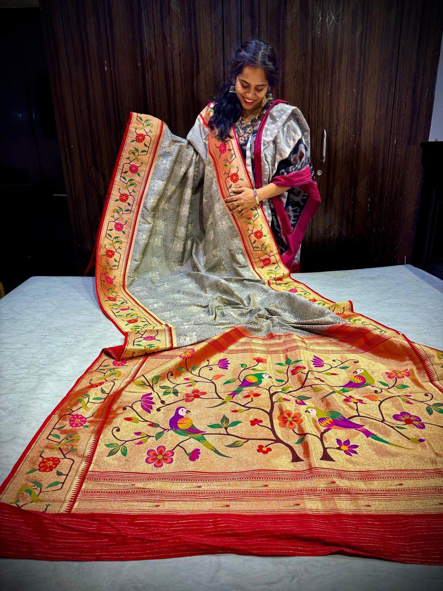 Tiger Print Inspired Paithani Saree