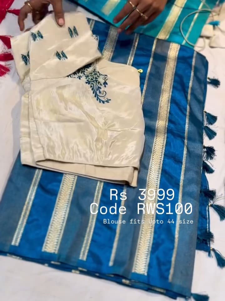 Tussar Dupion Silk Saree With Designer Blouse