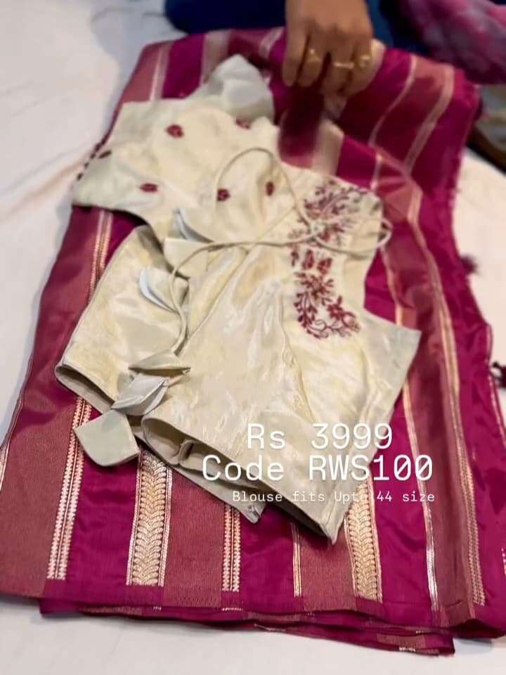 Tussar Dupion Silk Saree With Designer Blouse