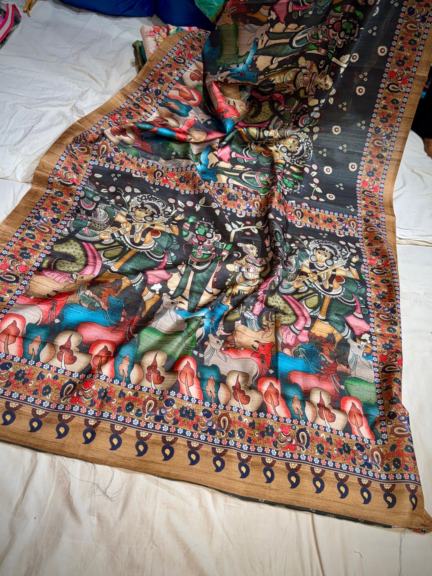 Budget Wear Tussar Pichwai Silk Saree