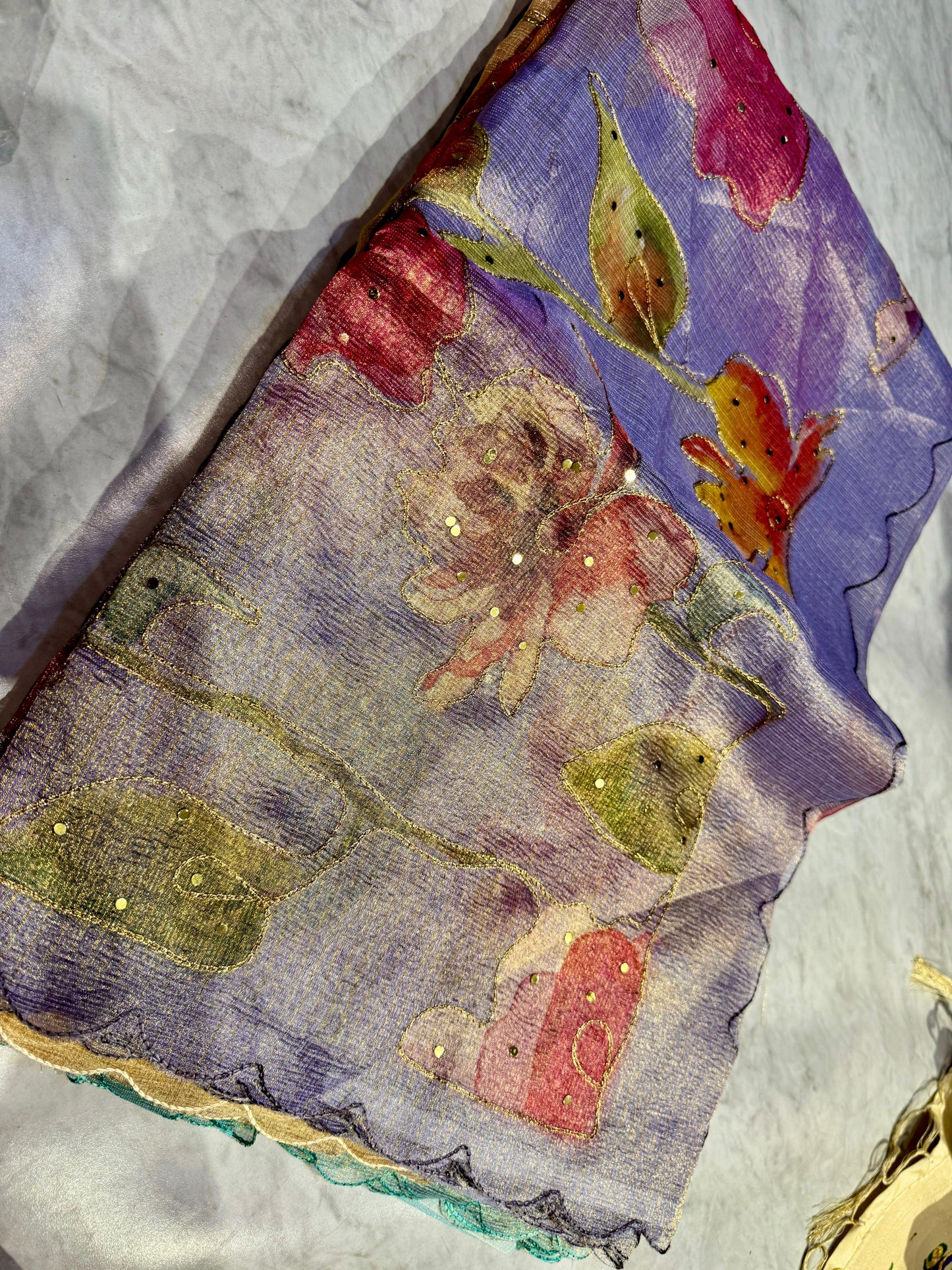 Tussar Tissue Saree