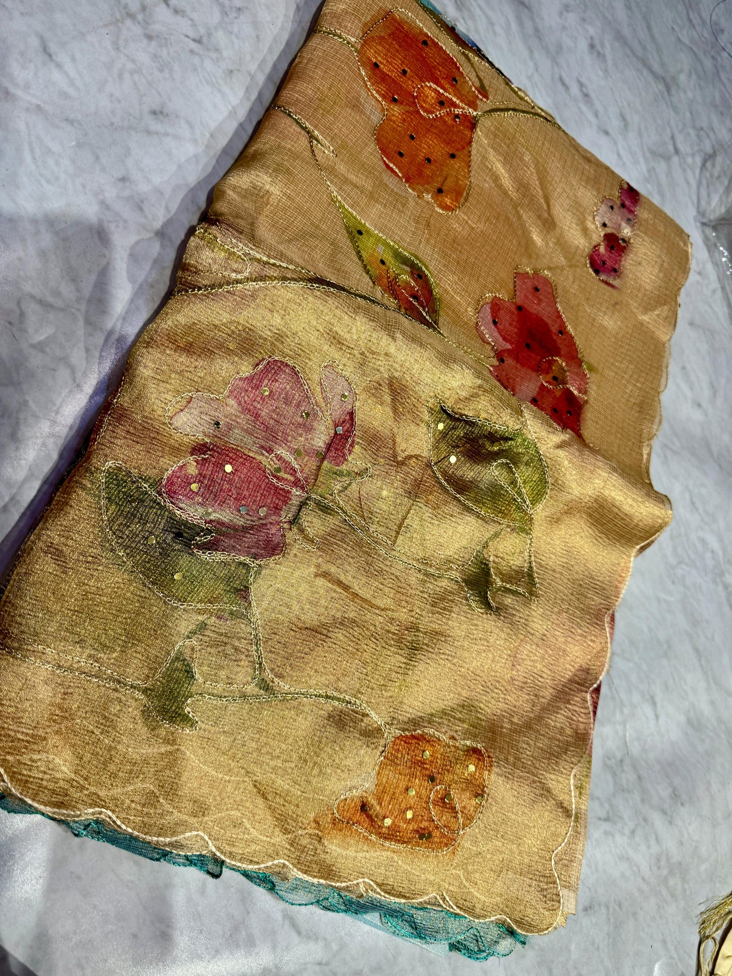 Tussar Tissue Saree