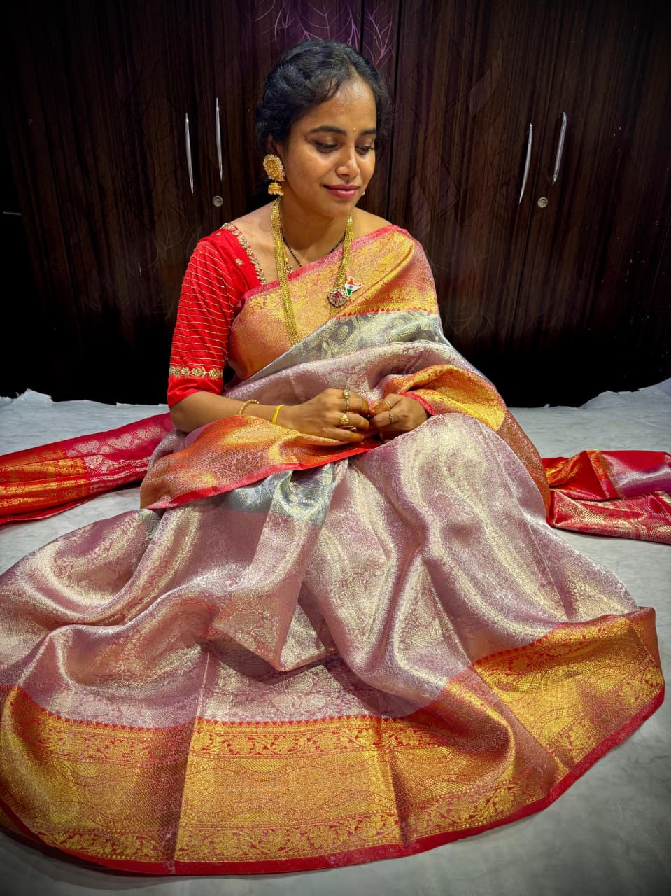 Tissue Saree, luxury tissue silk saree, traditional Indian saree, lightweight tissue saree, festive saree, elegant tissue saree for women, bridal tissue saree, designer tissue saree, trendy tissue silk saree, premium tissue saree, soft and shiny saree