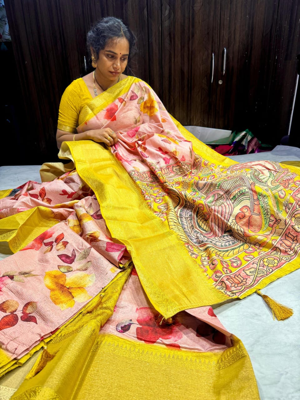 Tussar Sarees, authentic Tussar silk saree, handwoven Tussar saree, luxury Tussar saree, traditional Indian saree, ethnic saree for women, lightweight silk saree, festive Tussar saree, eco-friendly Tussar saree, designer Tussar silk saree.