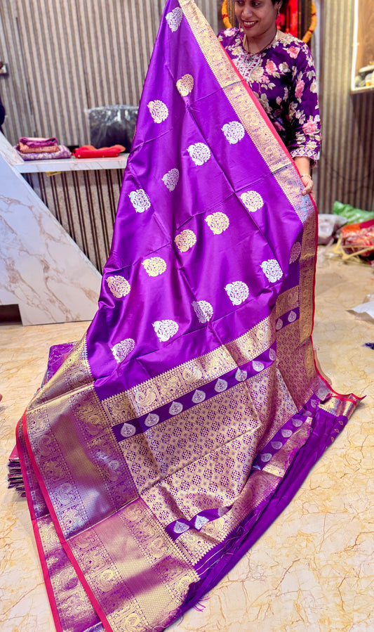 Kataan Gadwal Silk Saree