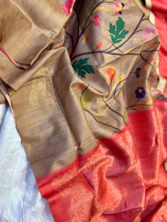 Kaddi Tussar Saree