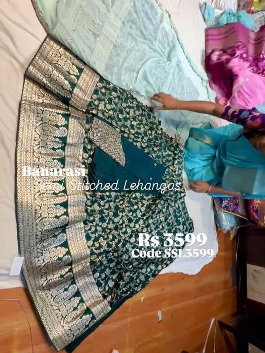 Banarasi Semi Stitched Lehenga