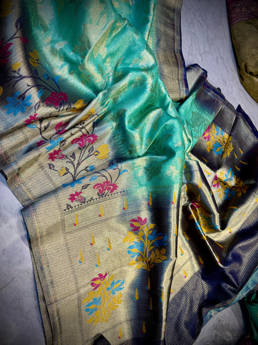Zaaal Weaving Meena Kota Silk Saree BUY ONE GET ONE