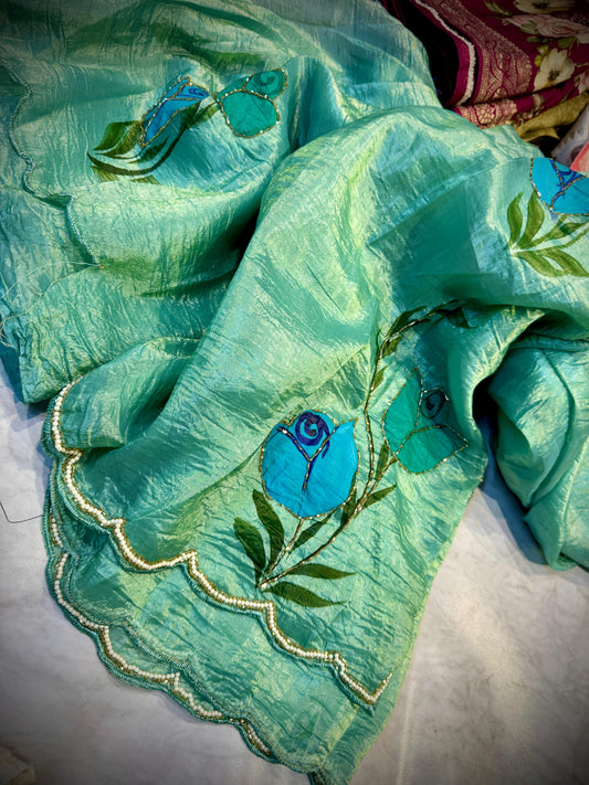 TUSSAR TISSUE KANCHI PATTU SAREE BUY ONE GET ONE
