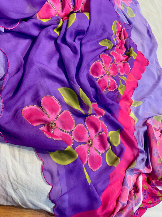 Chiffon Georgette Saree - Pre Booking