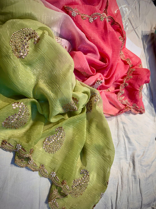Crush Designer Work Saree