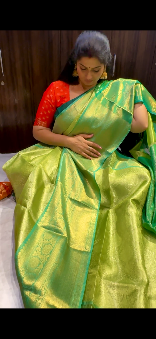 One Gram Glass Tissue Saree