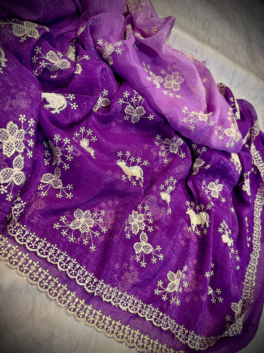 Designer Swarovski Work Saree