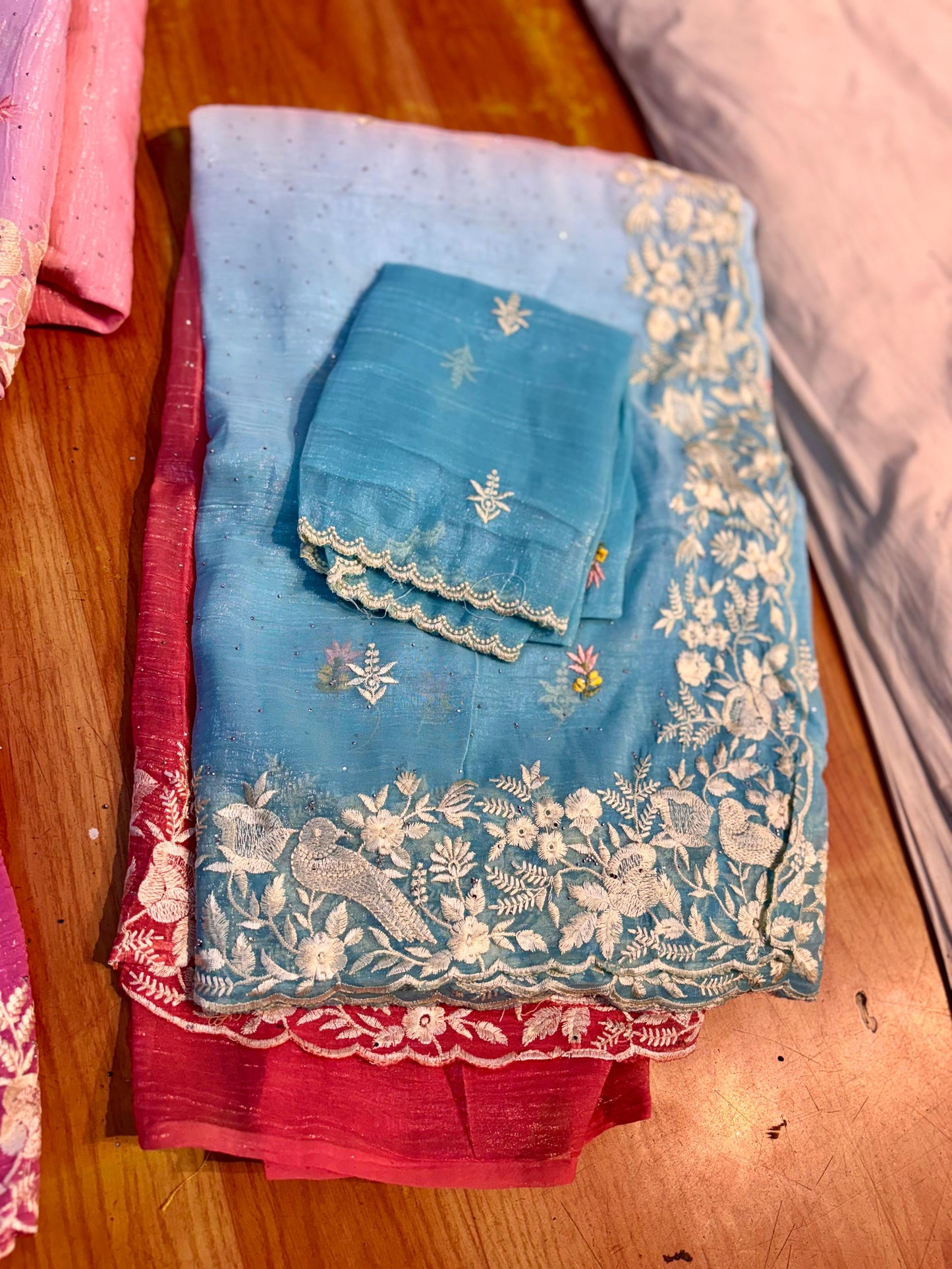 Designer Swarovski Work Saree