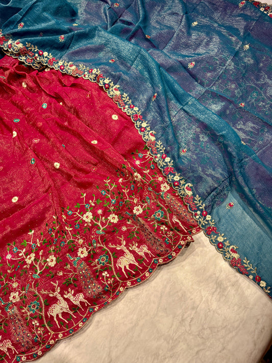 Designer Wear Semi Stitched Lahenga