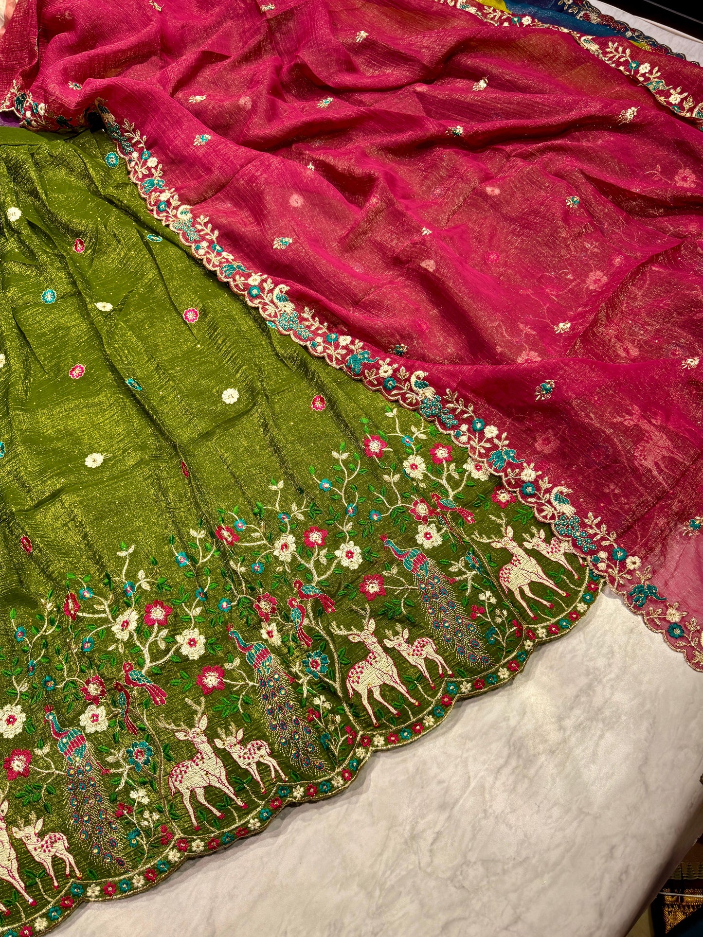 Designer Wear Semi Stitched Lahenga