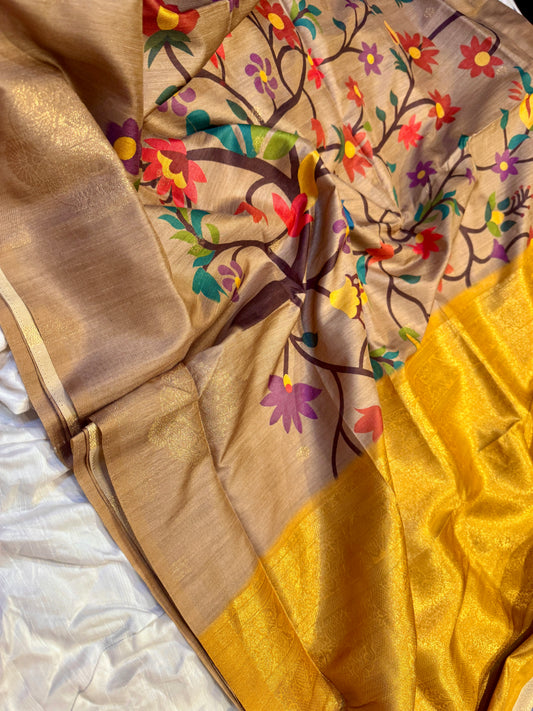 Kaddi Tussar Saree