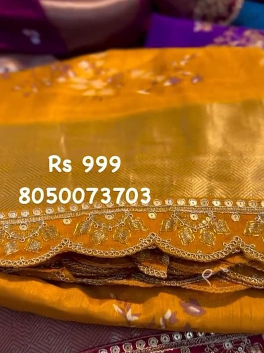 Floral Dola Silk Saree