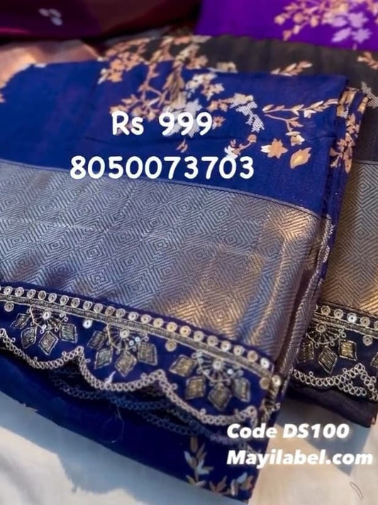 Floral Dola Silk Saree