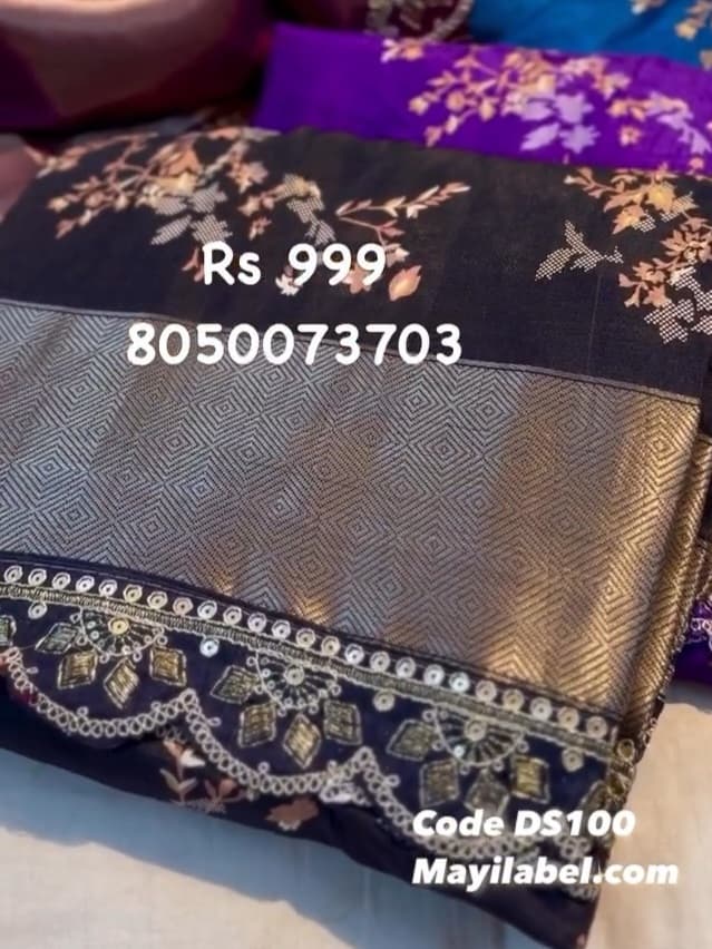 Floral Dola Silk Saree