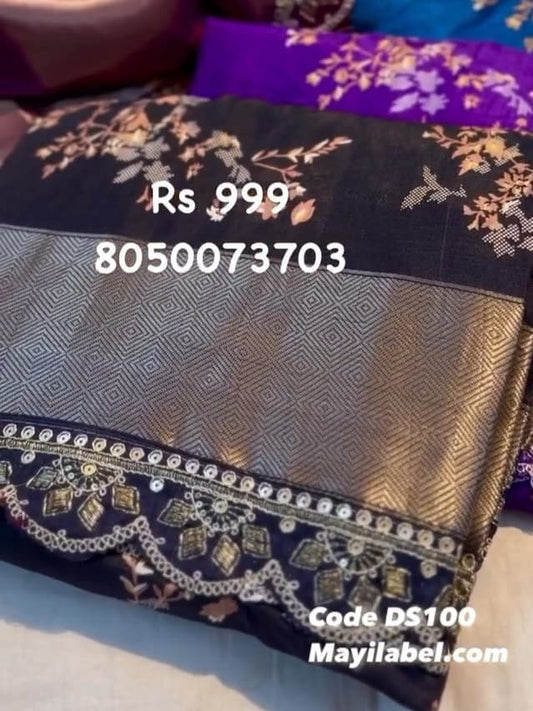 Floral Dola Silk Saree