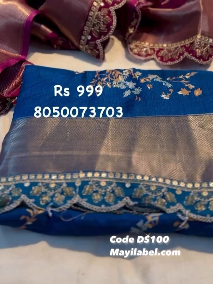 Floral Dola Silk Saree