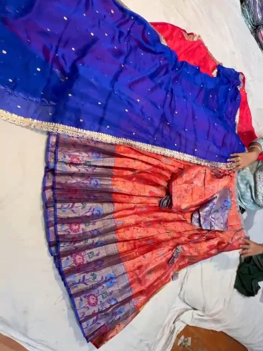 Fully Stitched Paitani Pattu Lehenga