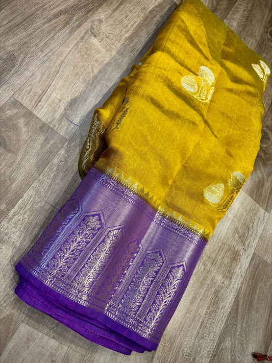 Georgette Mango Pattu Saree