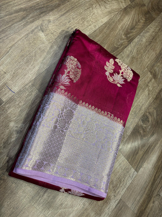 Georgette Mango Pattu Saree