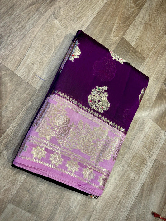 Georgette Mango Pattu Saree