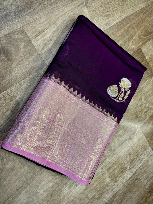 Georgette Mango Pattu Saree