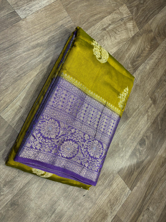 Georgette Mango Pattu Saree