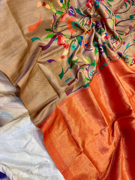 Kaddi Tussar Saree